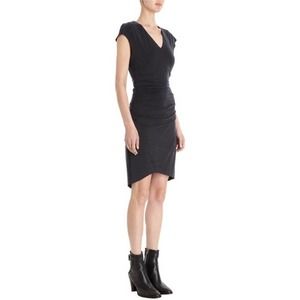 COPY - Helmut Lang Torrent Ruched Dress Washed Black
